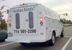 'broken blinds?' ad van