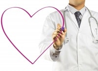 Doctor drawing heart