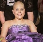 St. Jude cancer patient at event