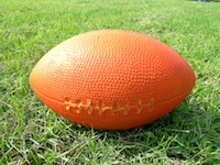 football on grass