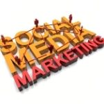 3D letters reading "social media marketing"