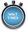 stopwatch reading "wait times"