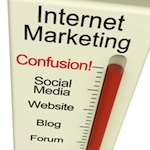 Internet marketing thermometer infographic