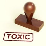 stamp reading "Toxic"