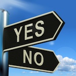 yes and no intersection sign