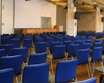 empty public speaking venue