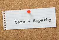 paper reading "care = empathy"