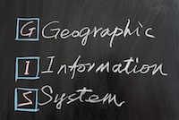 Geographic Information Systems written on a chalkboard