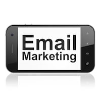 Email marketing text on iphone