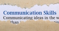 text reading "communications skills"