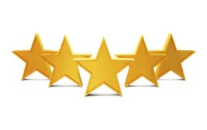 five star quality rating gold stars image