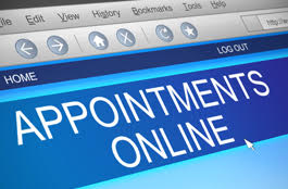 Appointments online web page