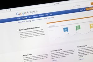 google analytics page