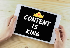 content is king text