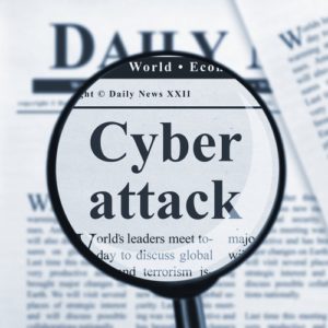 news article title reading "Cyber Attack"