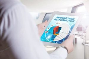 marketing automation application on iPad type device