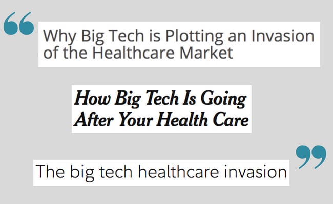 big tech healthcare headlines