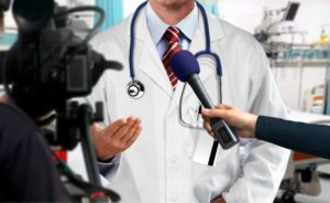 free healthcare marketing: doctor gives tv interview