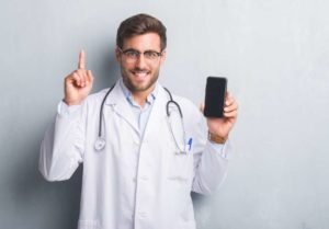 doctor holding up one finger