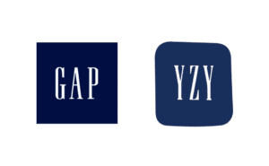 Gap and YZY logos