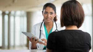 woman consulting with her doctor