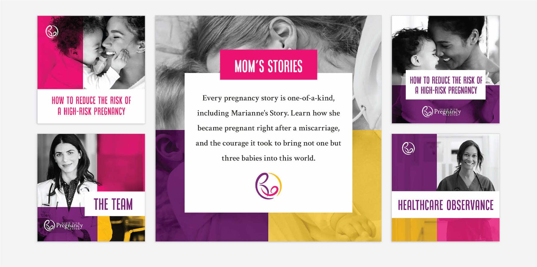 High Risk Pregnancy Center recent social media designs