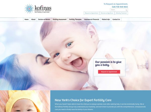 Kofinas website design