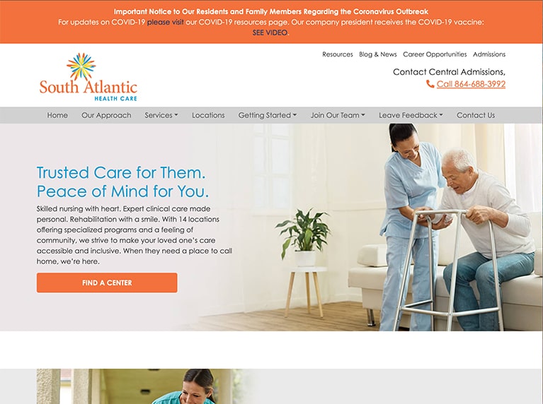 South Atlantic Health Care website
