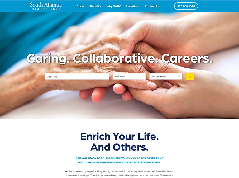 South Atlantic Health Care Careers website