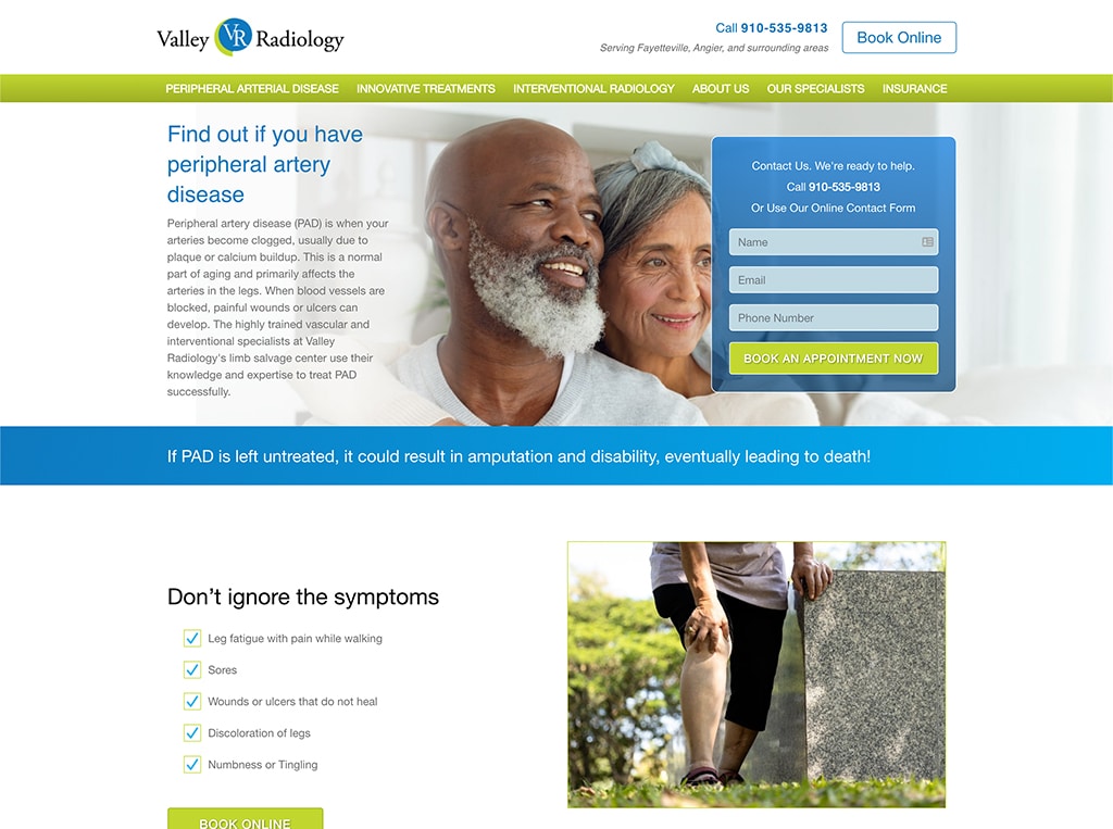Valley Radiology website