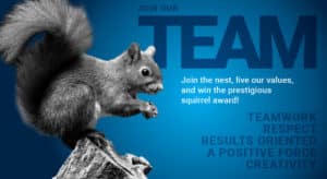 Join Our Team - Image of a Squirrel