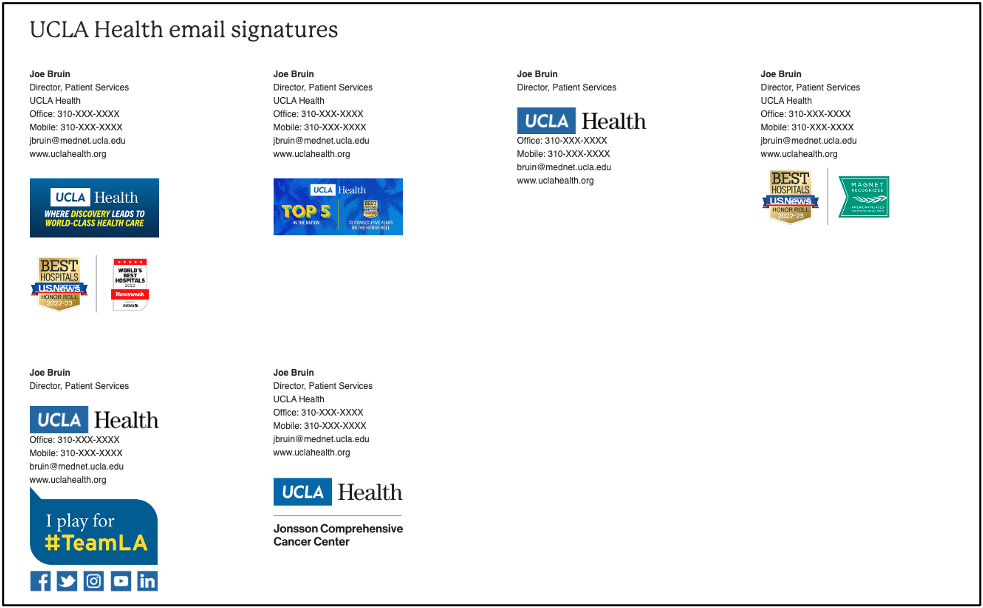 UCLA Health Email Signatures