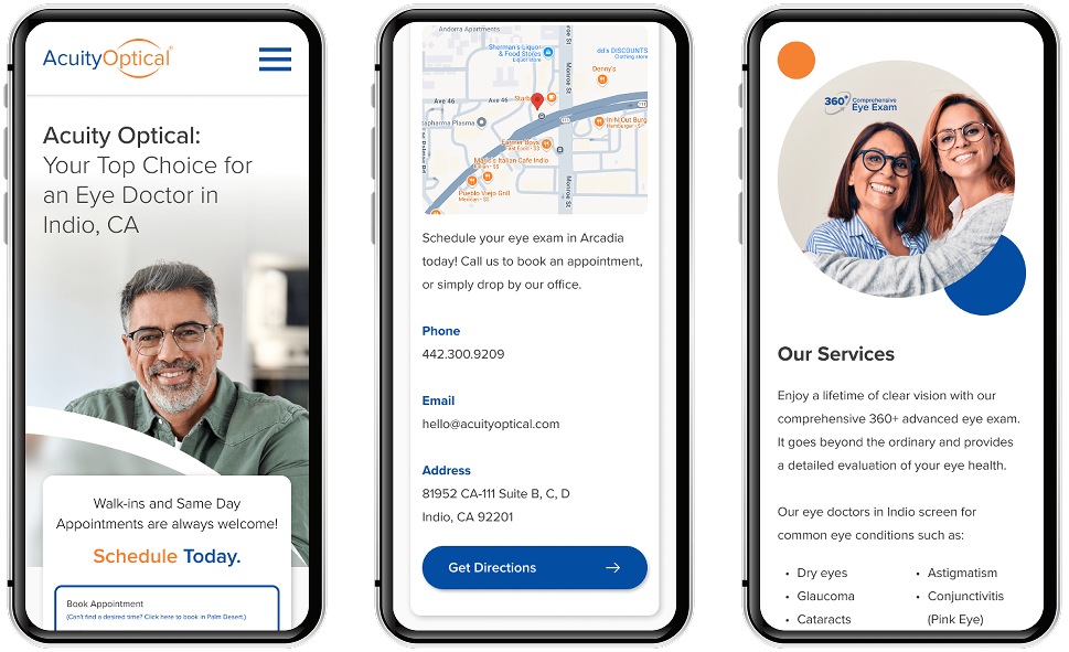 Acuity Optical mobile devices