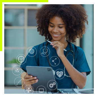 Nurse with ipad